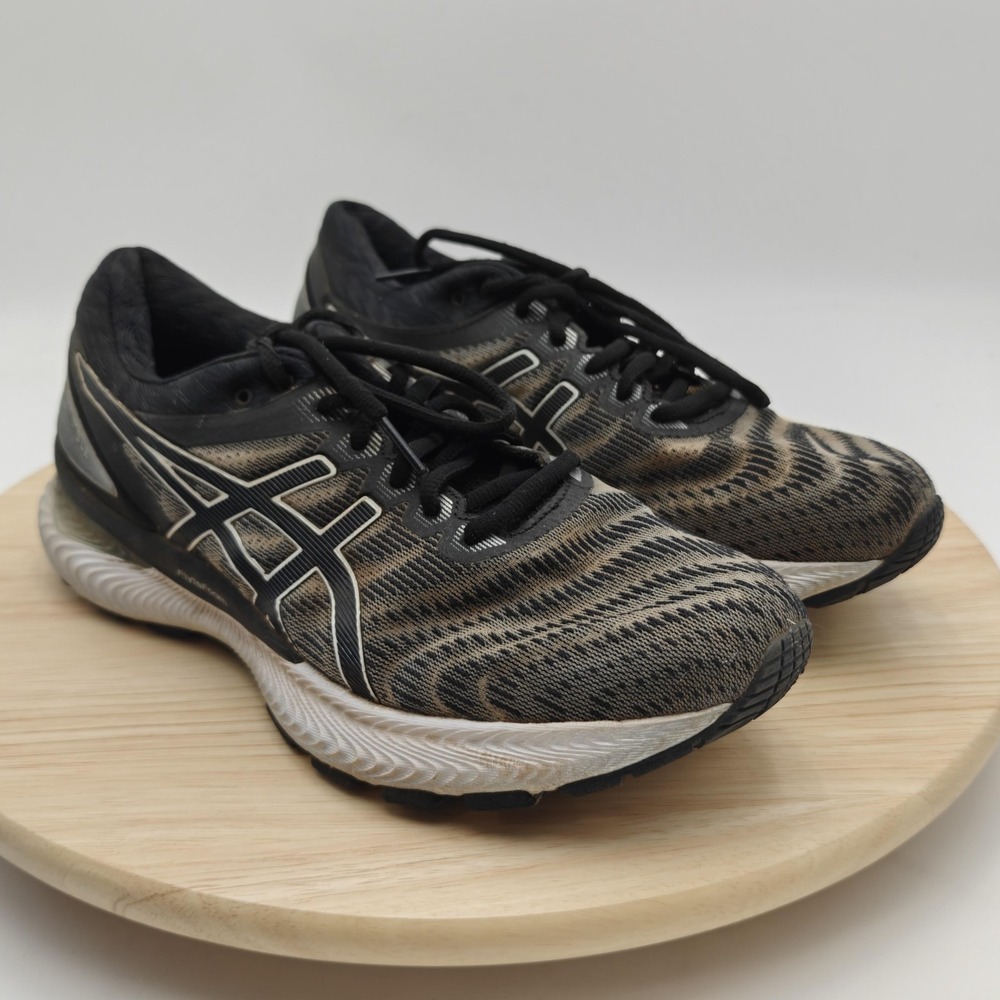ASICS GEL-Nimbus Shoes Womens Size 8.5 Black Striped Running Sneaker‎ Athletic